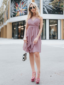 Short Spaghetti Straps Sleeveless Dress