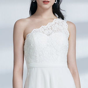 One-shoulder Short Lace Dress