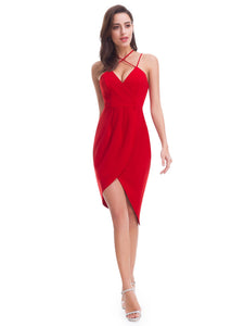 Sexy Cross Spaghetti Str Cocktail Dress F