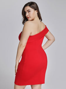 Sexy One Shoulder Short Cocktail Dress F