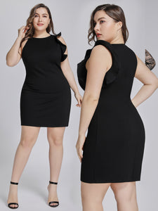 Unique Short Fitted Little Black Dress F