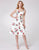 Floral Print Modern Sweetheart Sleeveless A-line Hollow Cut Party Dresses F