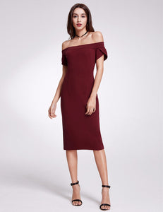 Ever Pretty Fhion Off Shoulder Short Sleeve Cocktail Dresses F