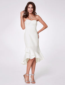 Elegant Strapless Bridesmaid Dress