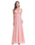 V Neck Halter Lace Evening Dress