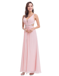 V-Neck Evening Party Dress