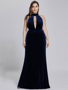 Sleeveless Sexy High Collar Gown