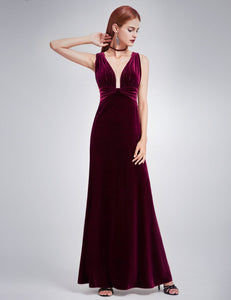 Sexy Double Velvet Evening Dress