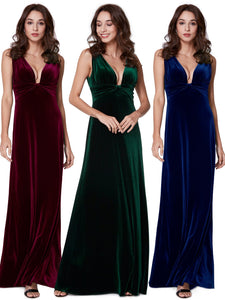 Sexy Double Velvet Evening Dress