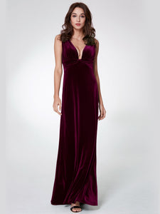 Sexy Double Velvet Evening Dress