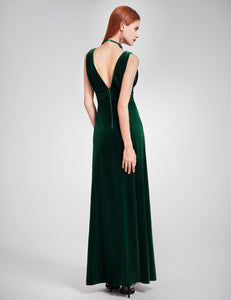 Sexy Double Velvet Evening Dress