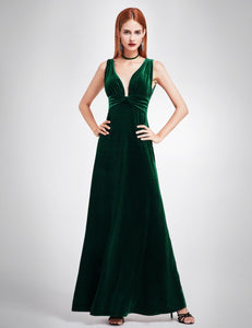 Sexy Double Velvet Evening Dress