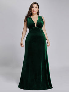 Sexy Double Velvet Evening Dress