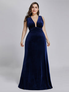 Sexy Double Velvet Evening Dress