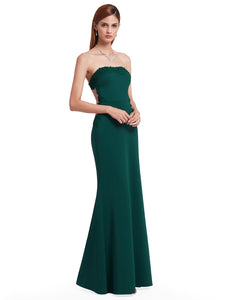 Lace Strless Floor-Length Evening Dresses