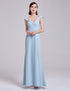 Long V Neck Tulip Sleeves Evening Party Dress