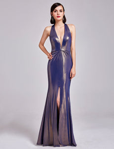 Long  Halter Open Back Sexy Evening Dress