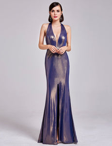 Long  Halter Open Back Sexy Evening Dress