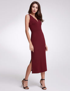 Ever Pretty Fhion V neck Sleeveless Dresses F