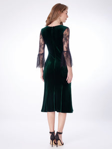 Fhion Lace Velvet Vneck Cocktail Dresses F