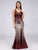 Sequins Floor Length Vneck Dress