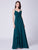 Fhion A Line V Neck Long Chiffon Formal Evening Dresses