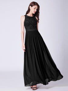 Ever Pretty  Fhion Sleeveless Round Neck Long Cocktail Party Dresses F