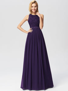 Ever Pretty  Fhion Sleeveless Round Neck Long Cocktail Party Dresses F