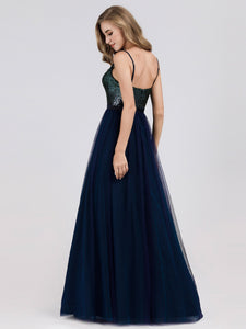 A Line Long Tulle Bridesmaid Dresses