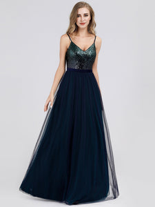 A Line Long Tulle Bridesmaid Dresses