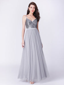 A Line Long Tulle Bridesmaid Dresses