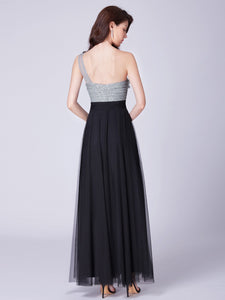 Fhion Sequins Floor Length Single Shoulder Bridesmaid Dresses