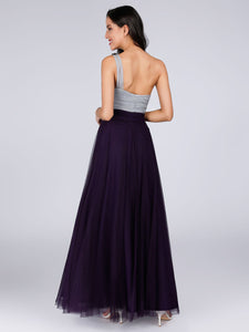 Fhion Sequins Floor Length Single Shoulder Bridesmaid Dresses