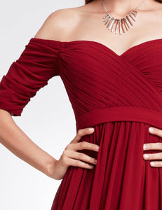 Off-the-Shoulder Sweetheart Neckline Dress