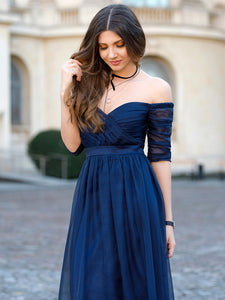 Off-the-Shoulder Sweetheart Neckline Dress