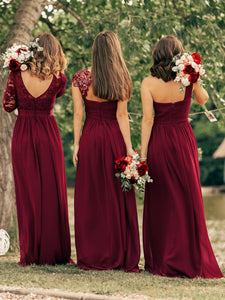 Ever Pretty  Empire Waist Lace Bridesmaid Dresses