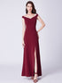 Cold-Shoulder Long Formal Evening Dress