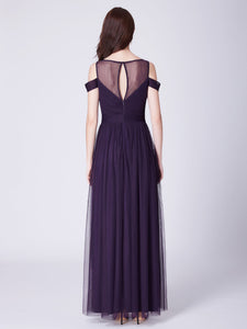 Fhion A Line Long Tulle Bridesmaid Dresses