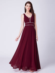 Ever Pretty  Fhion A Line V Neck Long Chiffon Formal Evening Dress