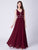 Ever Pretty  Fhion A Line V Neck Long Chiffon Formal Evening Dress