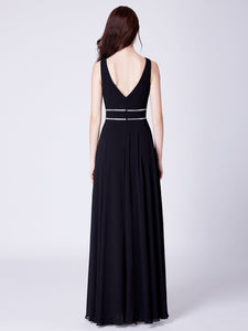 Ever Pretty  Fhion A Line V Neck Long Chiffon Formal Evening Dress