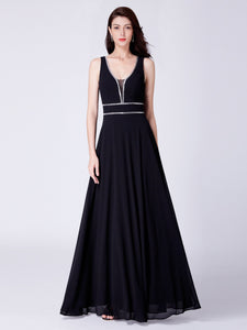 Ever Pretty  Fhion A Line V Neck Long Chiffon Formal Evening Dress