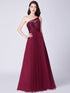 One Shoulder Long Mesh Evening Dress With Sequins Bodice