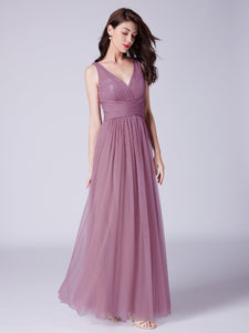 Long Tulle Bridesmaid Dress