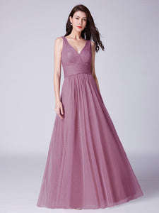 Long Tulle Bridesmaid Dress