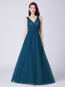 Long Tulle Bridesmaid Dress