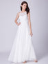 A Line Halter Long Wedding Party Dress F