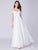 A-Line Off Shoulder Long Tulle Wedding Party Dress With Lace F