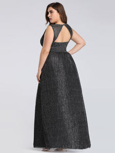 V Neck Backless Pl Size Dresses for  F