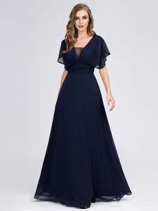 A-Line Empire Waist Maxi Evening Party Dresses